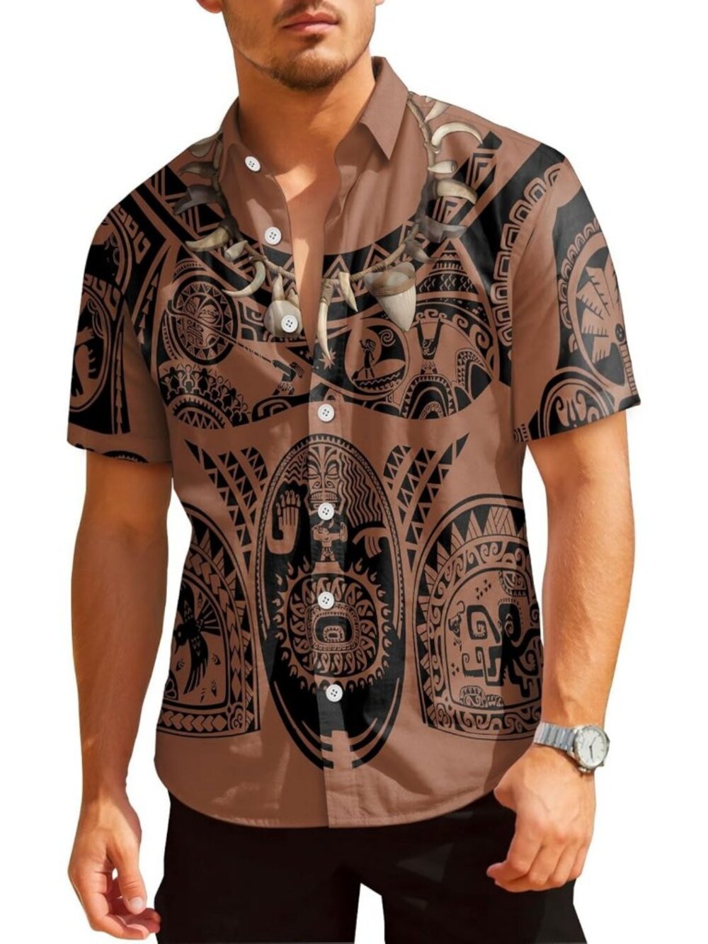 Floral Short Sleeve Hawaiian Button Down Shirt - Unisex Summer Beach Top, Gift